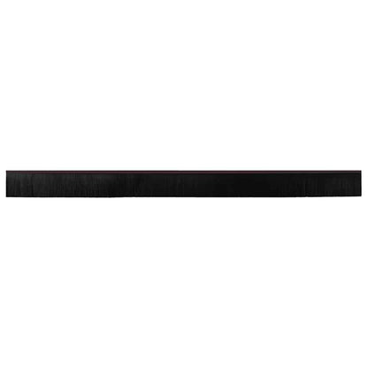Screw-on Door Brush Seals 2 pcs Brown 100 cm Aluminium Alloy