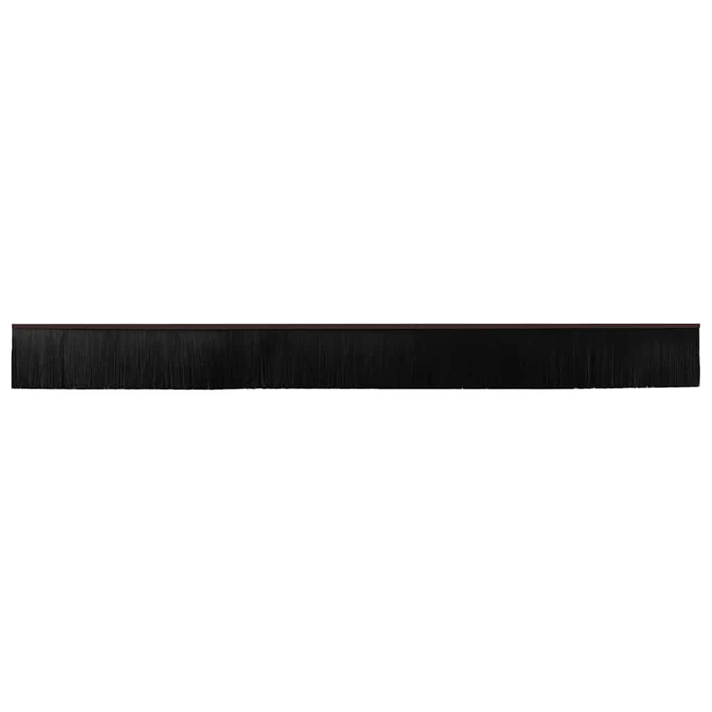 Screw-on Door Brush Seals 6 pcs Brown 100 cm Aluminium Alloy