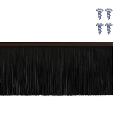 Screw-on Door Brush Seals 6 pcs Brown 100 cm Aluminium Alloy