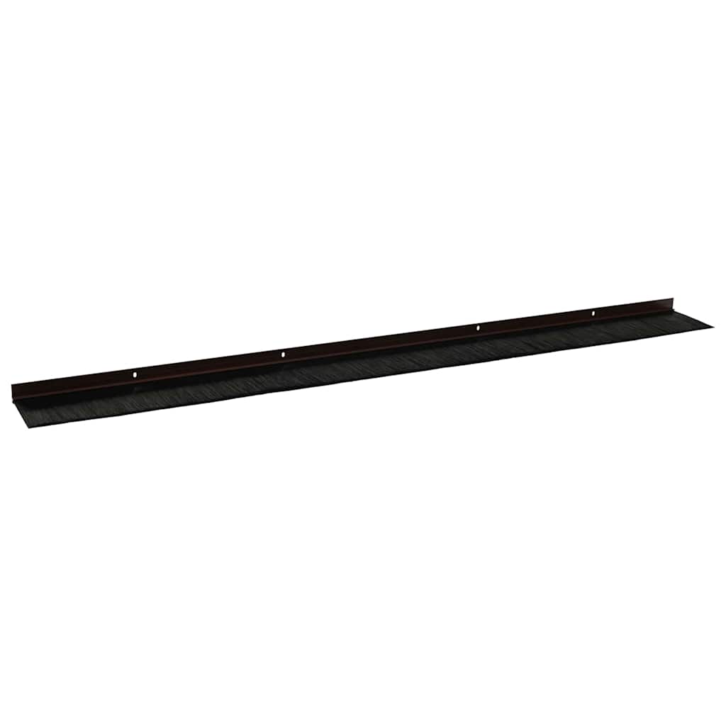 Screw-on Door Brush Seals 6 pcs Brown 100 cm Aluminium Alloy