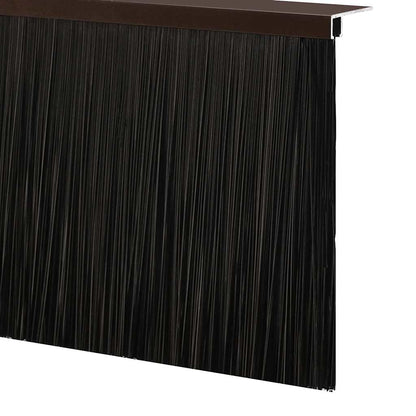 Screw-on Door Brush Seals 12 pcs Brown 100 cm Aluminium Alloy