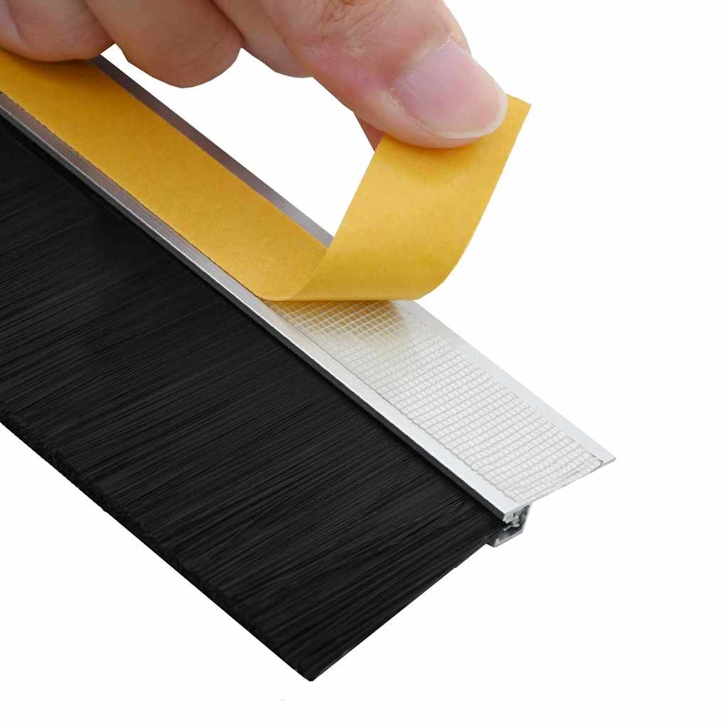 Self-adhesive Door Brush Seals 2 pcs Silver 100 cm