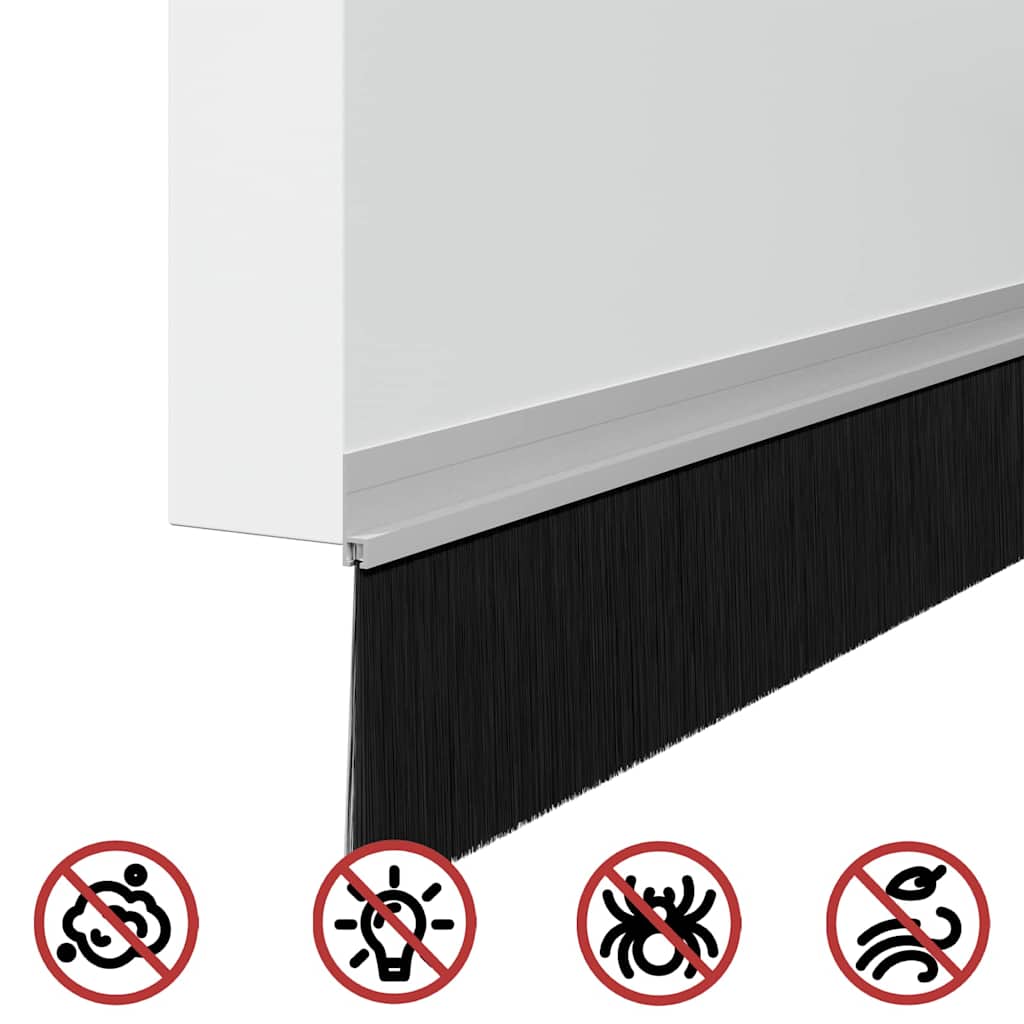 Self-adhesive Door Brush Seals 2 pcs Silver 100 cm