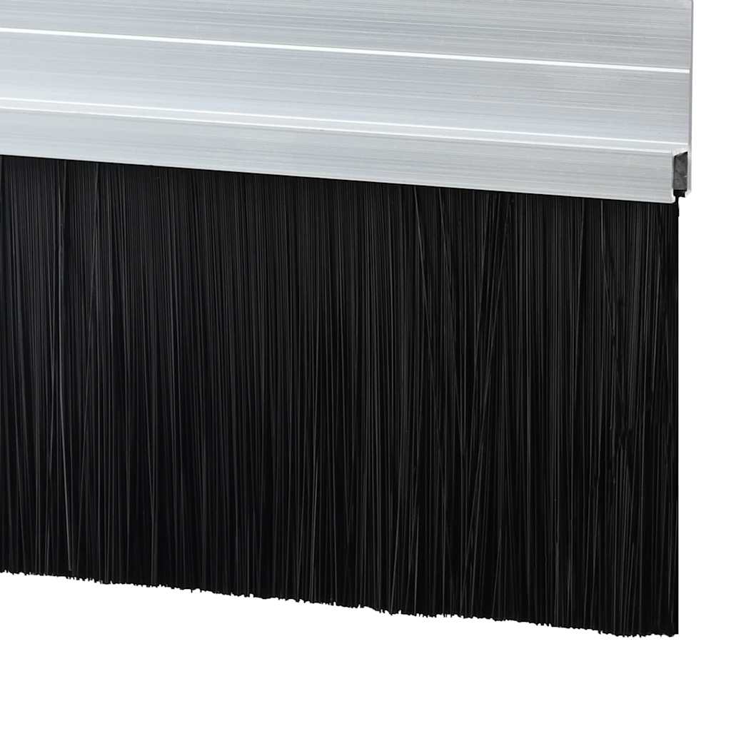 Self-adhesive Door Brush Seals 12 pcs Silver 100 cm