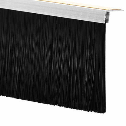 Self-adhesive Door Brush Seals 6 pcs Silver 100 cm
