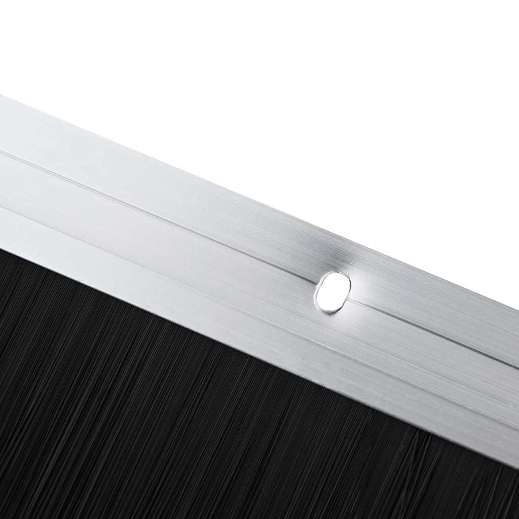 Screw-on Door Brush Seals 2 pcs Silver 100 cm Aluminium Alloy