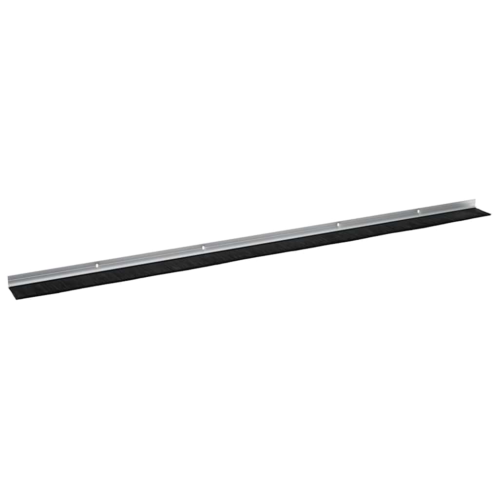 Screw-on Door Brush Seals 2 pcs Silver 100 cm Aluminium Alloy
