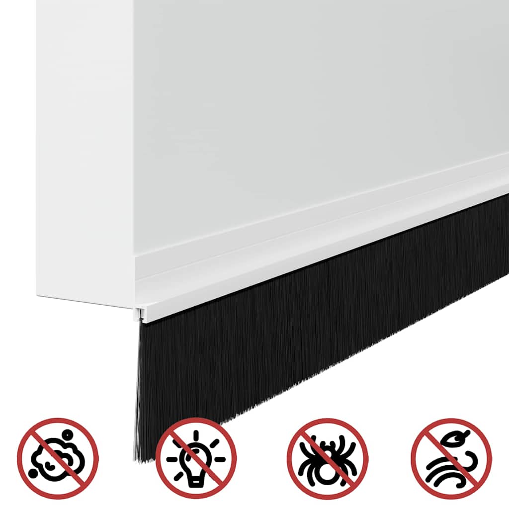 Self-adhesive Door Brush Seals 6 pcs White 100 cm
