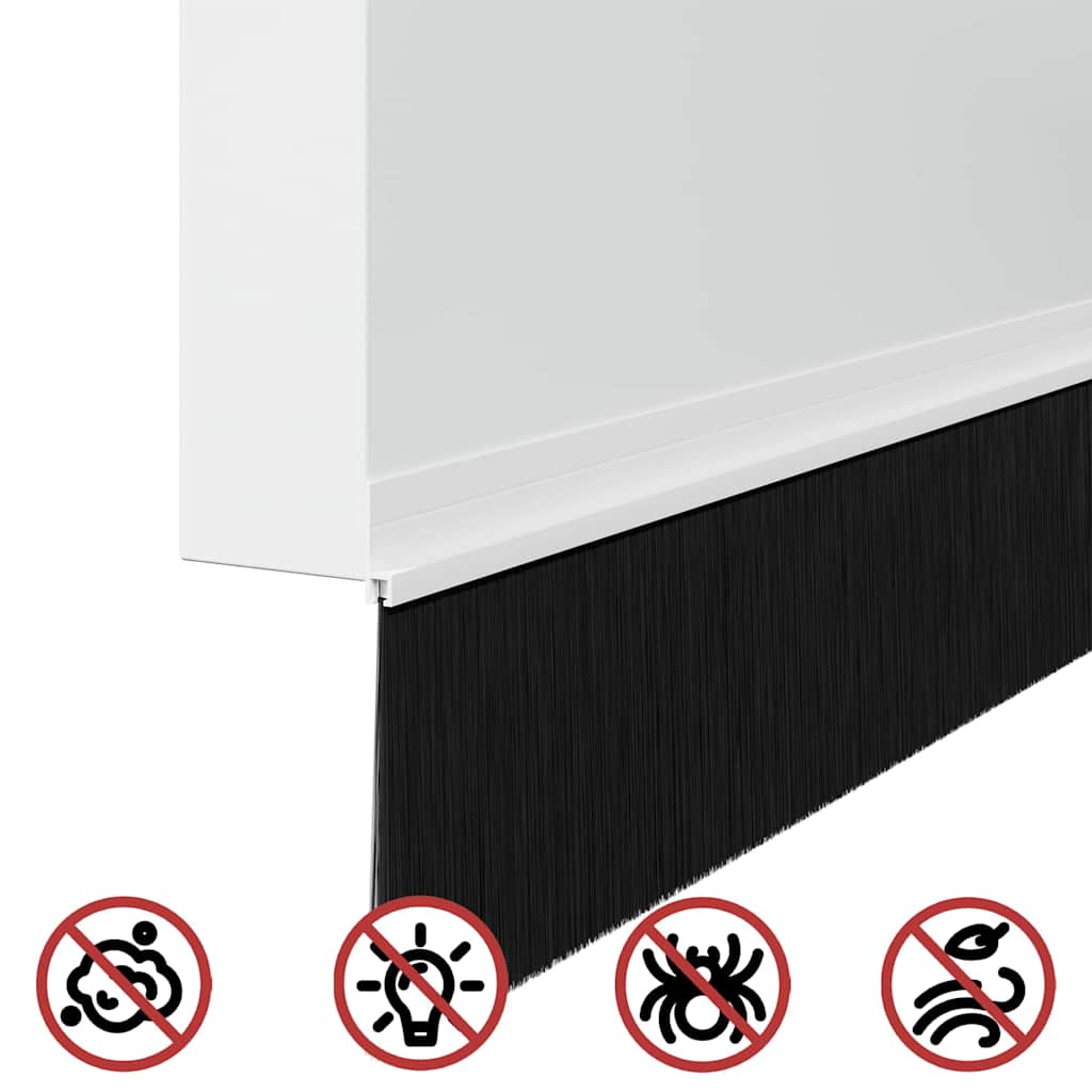 Self-adhesive Door Brush Seals 6 pcs White 100 cm