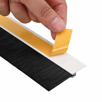 Self-adhesive Door Brush Seals 12 pcs White 100 cm