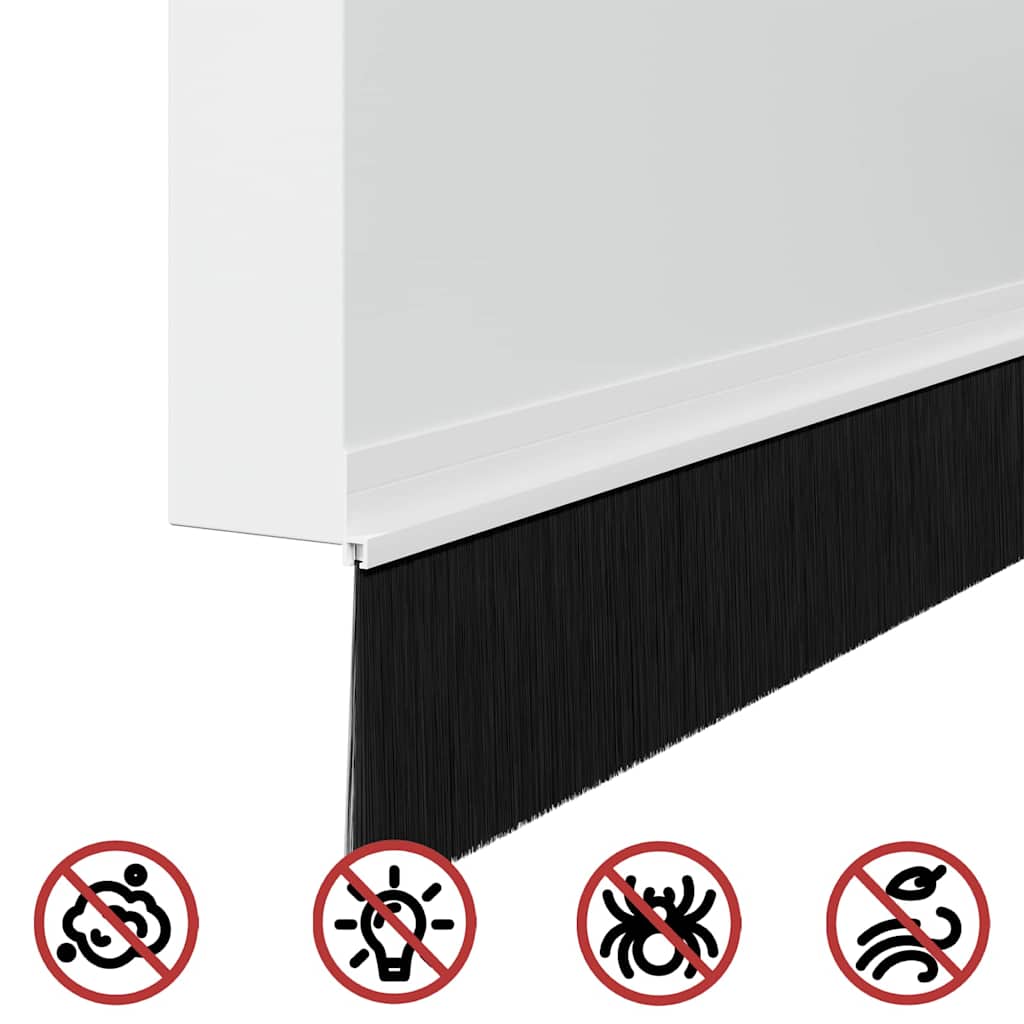 Self-adhesive Door Brush Seals 12 pcs White 100 cm