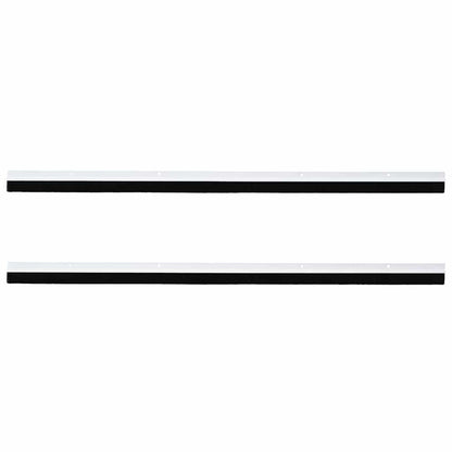 Screw-on Door Brush Seals 2 pcs White 100 cm Aluminium Alloy