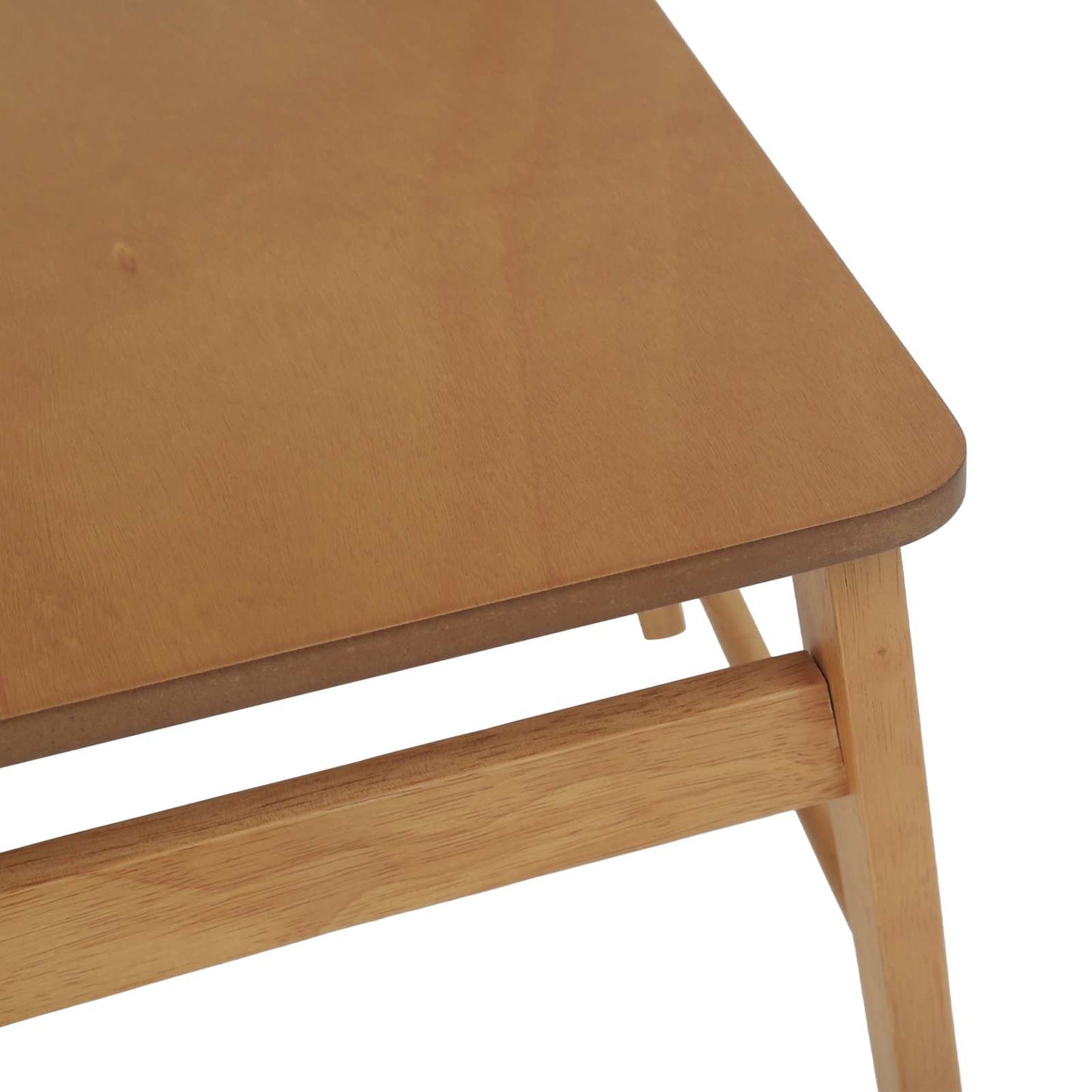 Dining Chair 2 pcs Natural 43 x 44.5 x 77 cm Solid Rubber Wood
