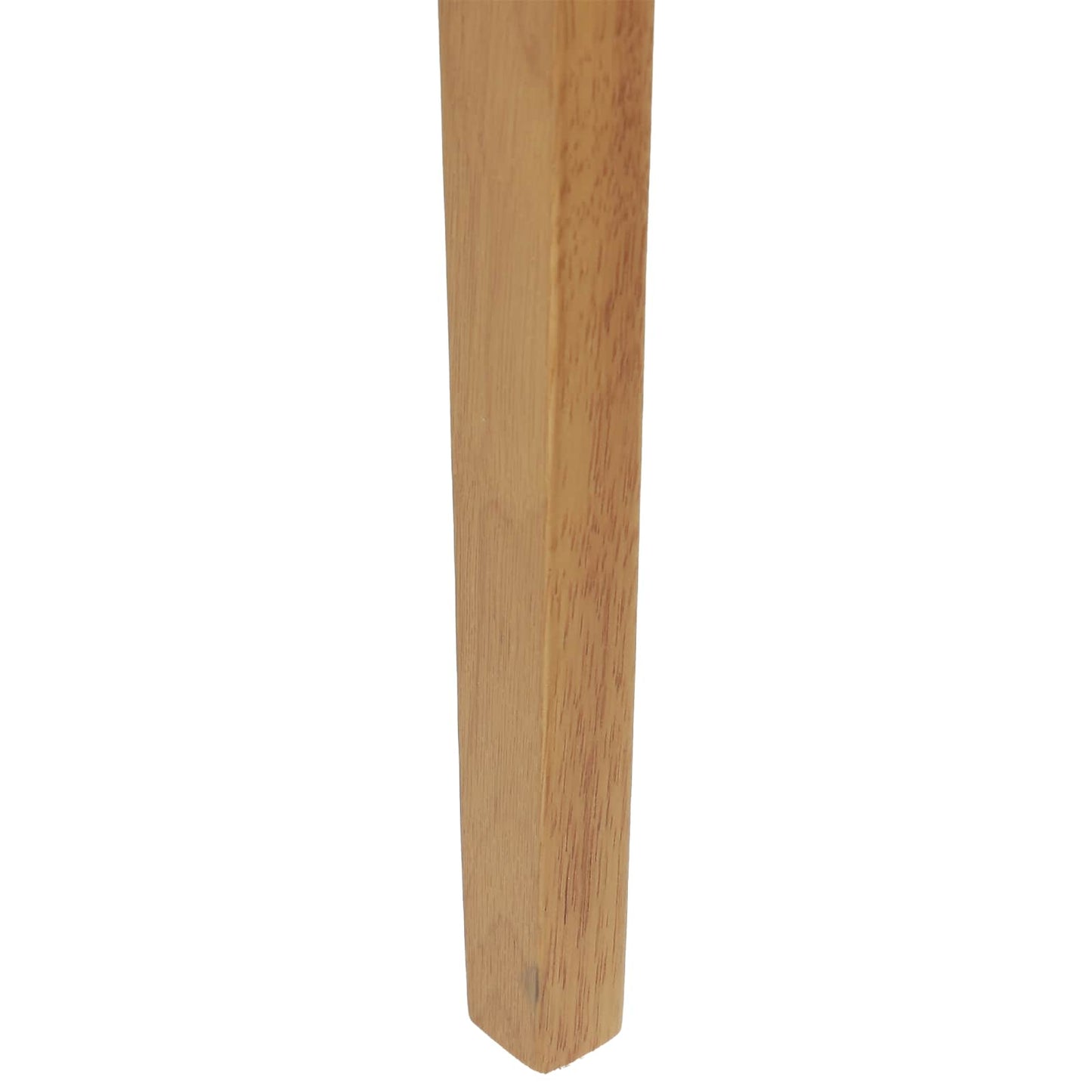 Dining Chair 2 pcs Natural 43 x 44.5 x 77 cm Solid Rubber Wood