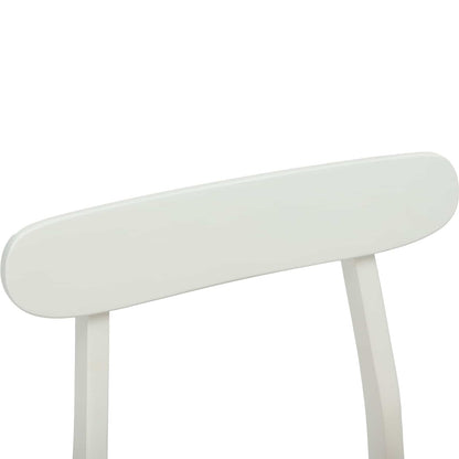 Dining Chair 2 pcs White and Natural 43 x 44.5 x 77 cm