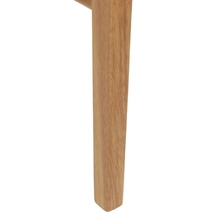 Dining Chair 2 pcs Natural and Light Solid Rubber Wood
