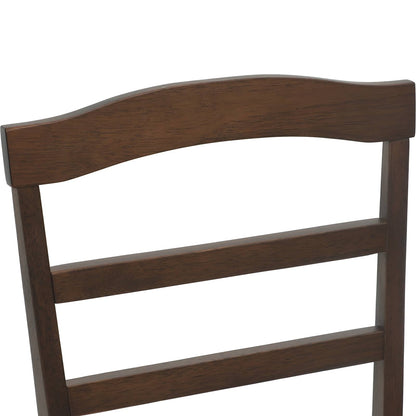 Dining Chair 2 pcs Light Brown and Light Solid Rubber Wood