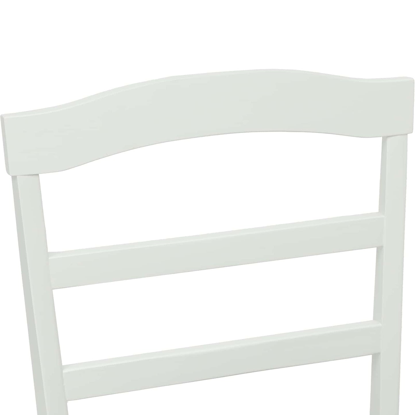 Dining Chair 2 pcs White Solid Rubber Wood