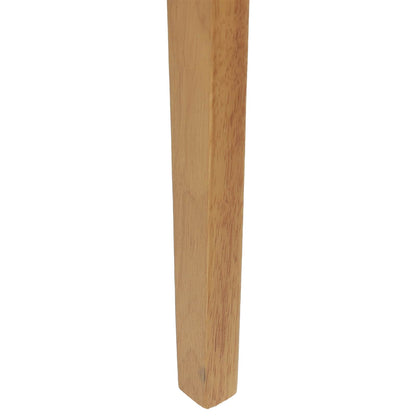 Dining Chair 2 pcs Natural and Light Solid Rubber Wood