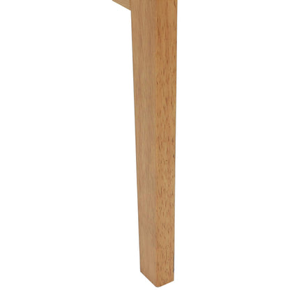 Dining Chair 2 pcs Natural and Light Solid Rubber Wood