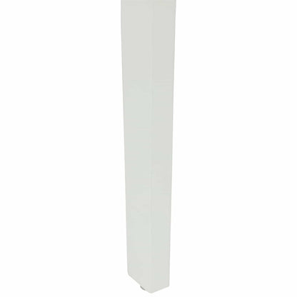 Dining Chair 2 pcs White and Natural Solid Rubber Wood