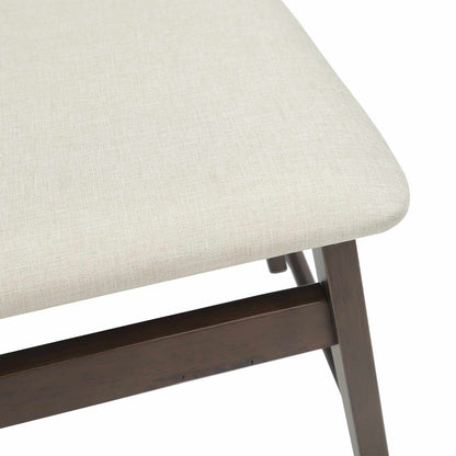 Dining Chair 2 pcs Light Brown and Light Solid Rubber Wood