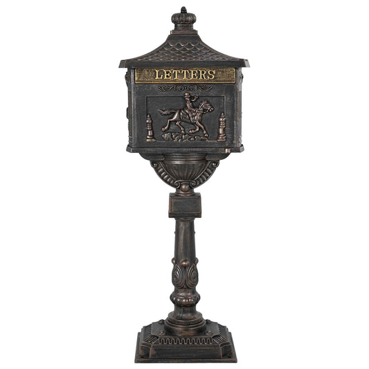 Standing Mailbox Bronze 42.5 x 29.5 x 117 cm Cast Aluminum