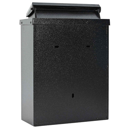 Wall Mounted Mailbox Black 29 x 13 x 41 cm Cast Aluminum
