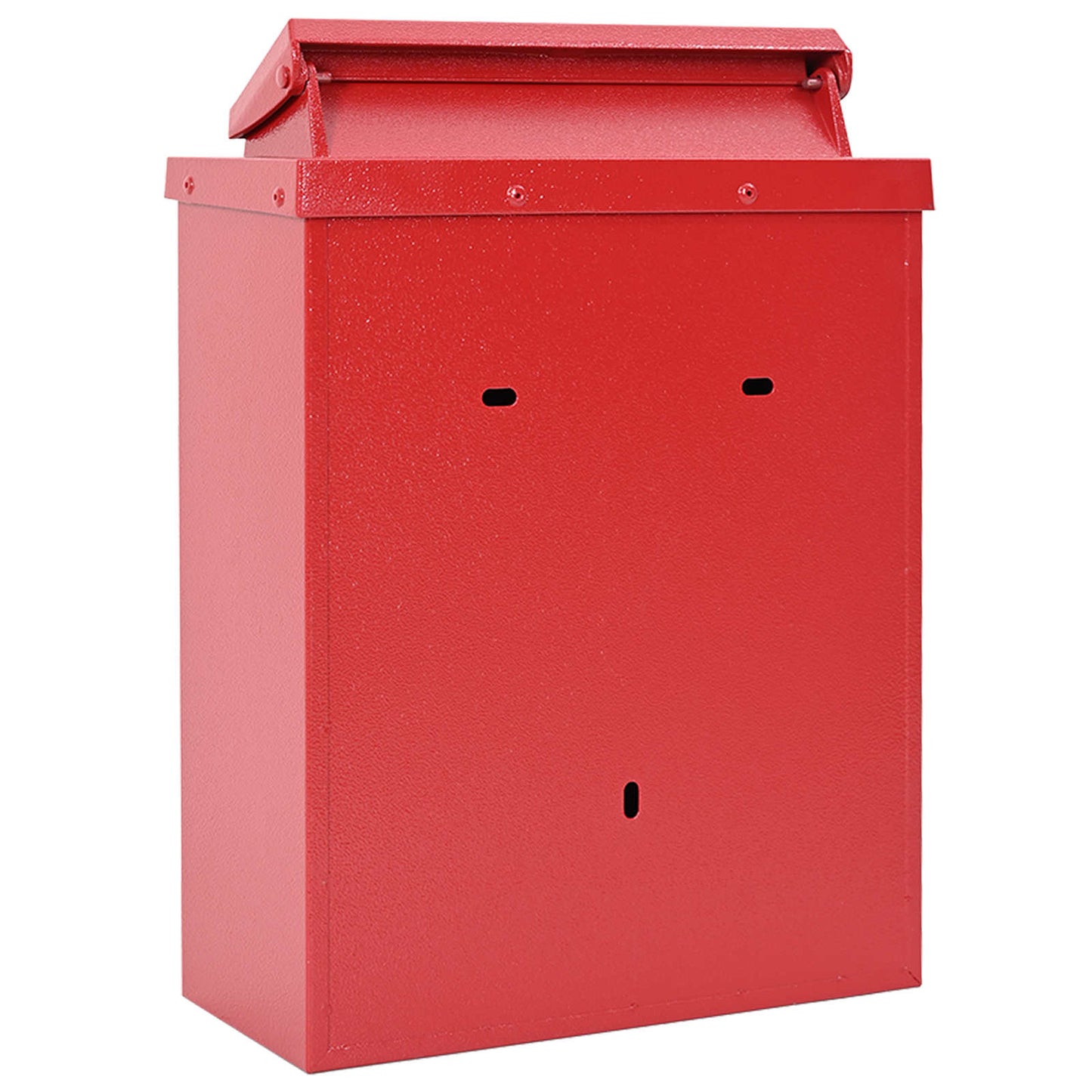 Wall Mounted Mailbox Red 29 x 13 x 41 cm Cast Aluminum