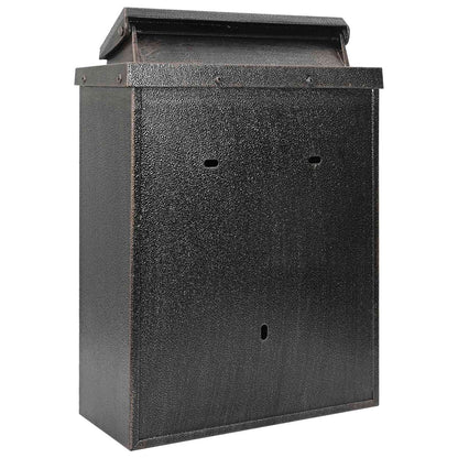Wall Mounted Mailbox Bronze 29 x 13 x 41 cm Cast Aluminum
