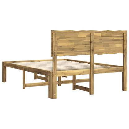 Double Bed Frame with Headboard ROSTOCK White 160 x 200 cm