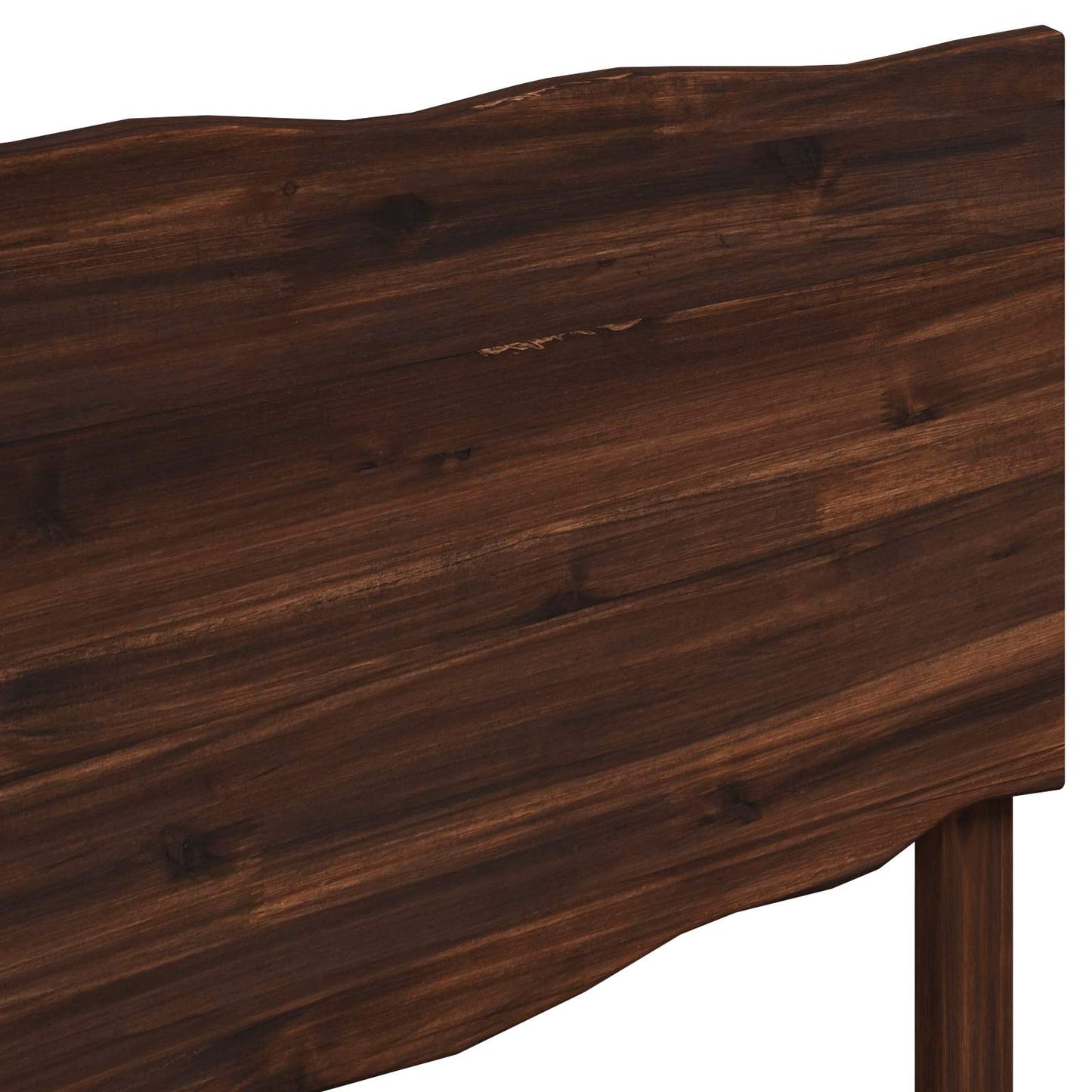Double Bed Frame with Headboard ROSTOCK Dark Brown 180 x 200 cm