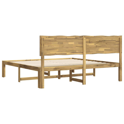 Double Bed Frame with Headboard ROSTOCK White 200 x 200 cm