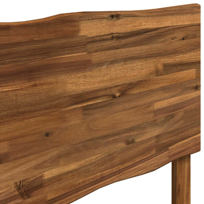 Double Bed Frame with Headboard ROSTOCK Natural 150 x 200 cm