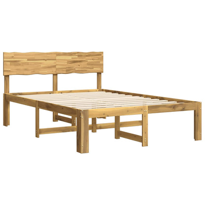 Double Bed Frame with Headboard ROSTOCK White 150 x 200 cm