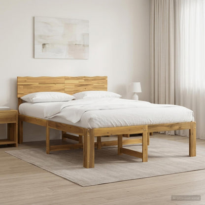 Double Bed Frame with Headboard ROSTOCK White 160 x 200 cm