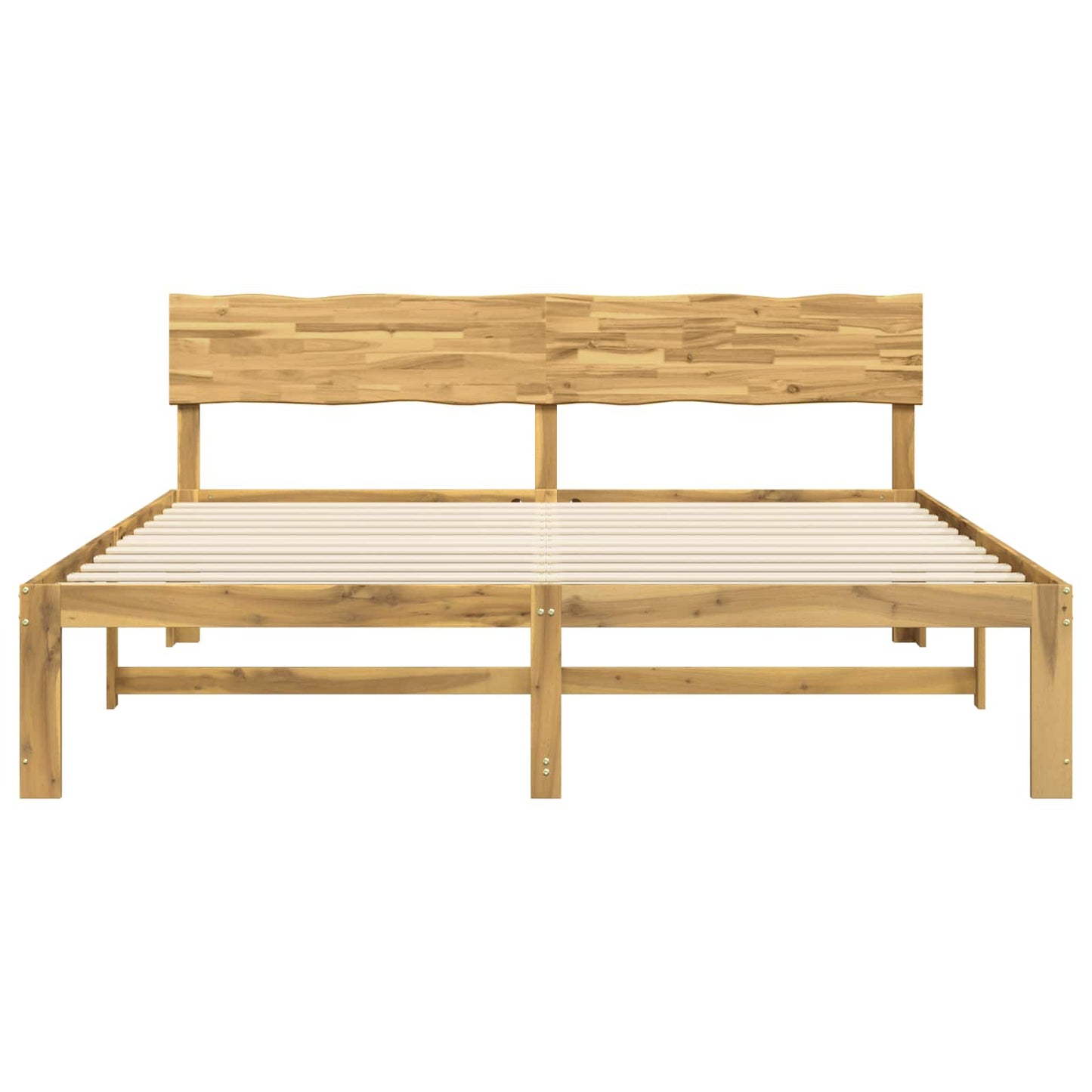 Double Bed Frame with Headboard ROSTOCK White 180 x 200 cm