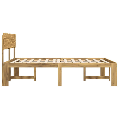 Double Bed Frame with Headboard ROSTOCK White 200 x 200 cm