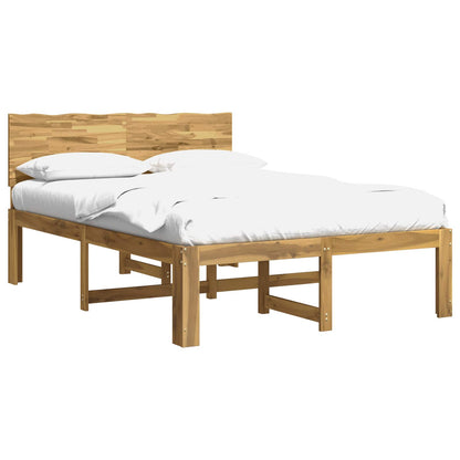 Double Bed Frame with Headboard ROSTOCK White 160 x 200 cm