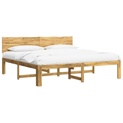 Double Bed Frame with Headboard ROSTOCK White 180 x 200 cm
