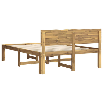 Double Bed Frame with Headboard ROSTOCK White 160 x 200 cm
