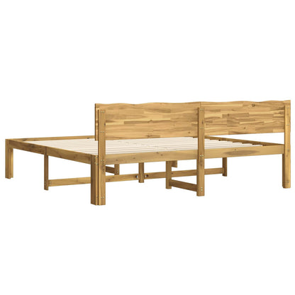 Double Bed Frame with Headboard ROSTOCK White 180 x 200 cm