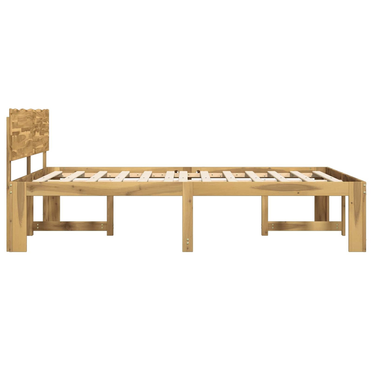 Double Bed Frame with Headboard ROSTOCK White 180 x 200 cm