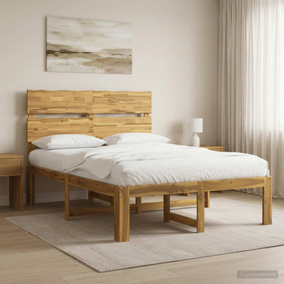 Double Bed Frame with Headboard ROSTOCK White 120 x 190 cm