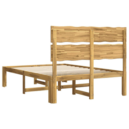 Double Bed Frame with Headboard ROSTOCK White 140 x 190 cm