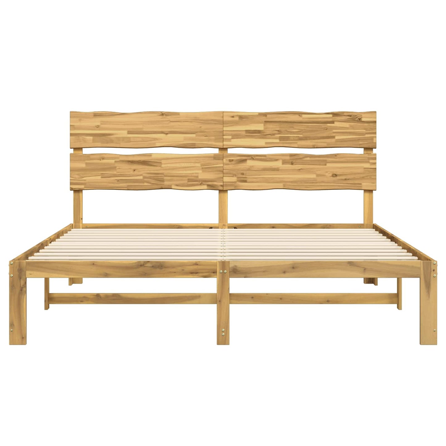 Double Bed Frame with Headboard ROSTOCK White 180 x 200 cm