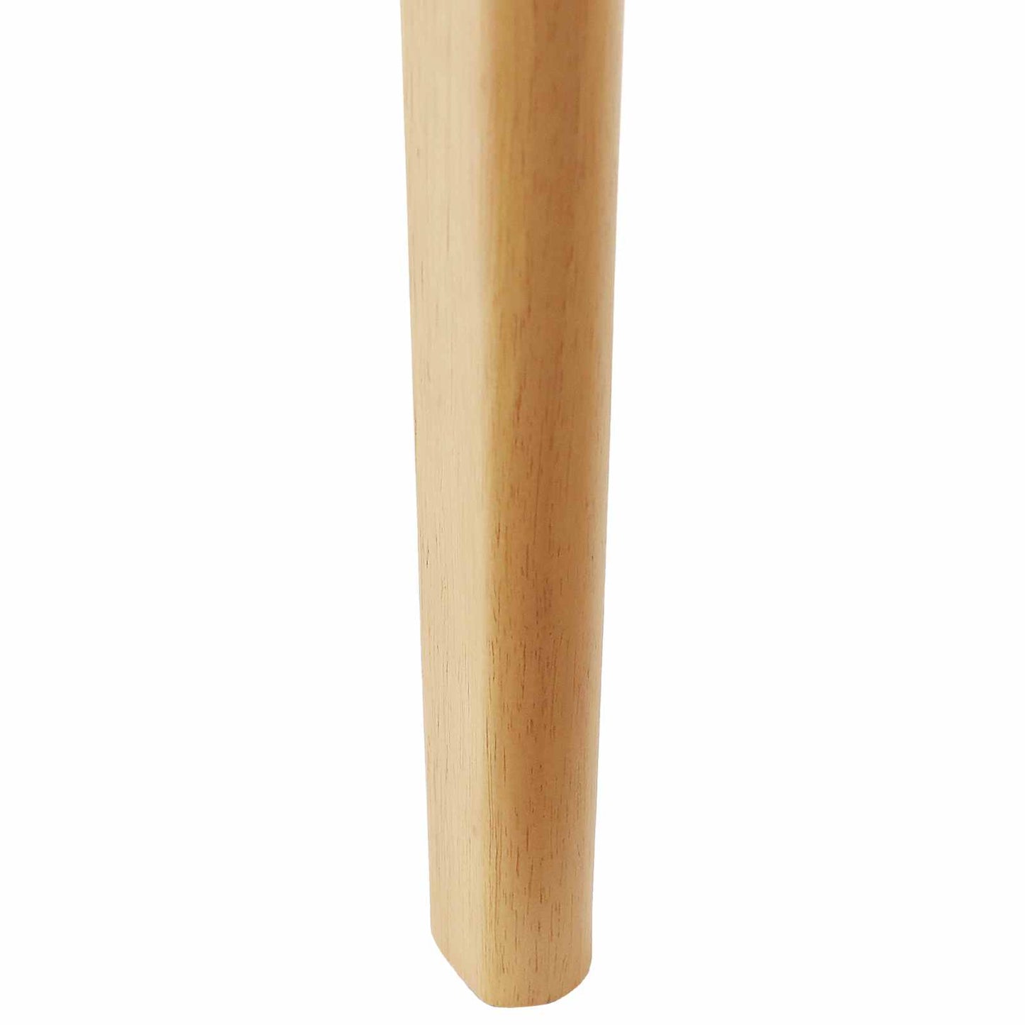 Dining Chair 2 pcs Natural and Light Solid Rubber Wood