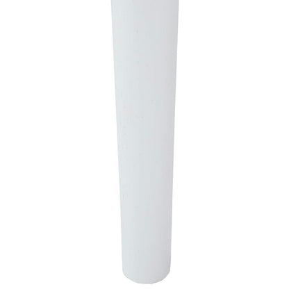 Dining Chair 2 pcs White and Natural Solid Rubber Wood