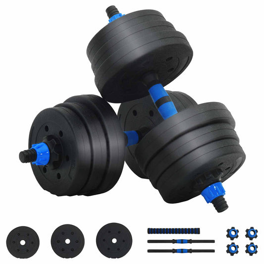 2-in-1 Dumbbell Barbell Set 20 kg Black and Blue