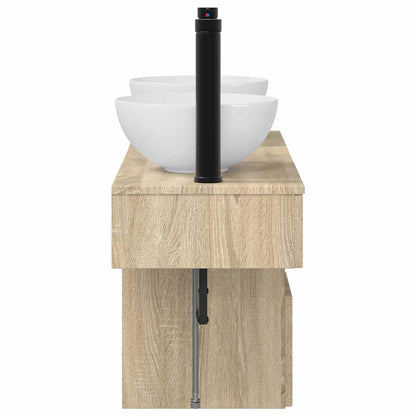Bathroom Furniture Set 3 pcs Sonoma Oak Engineered Wood